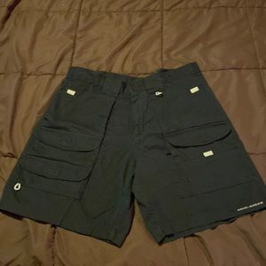 Columbia PFG cargo hiking fishing shorts navy 34